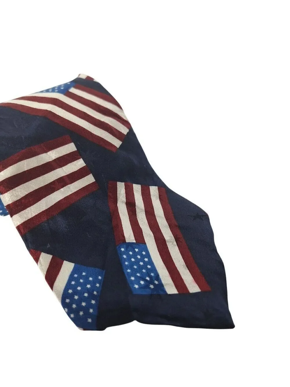 Jesuis American Flag Silk Necktie